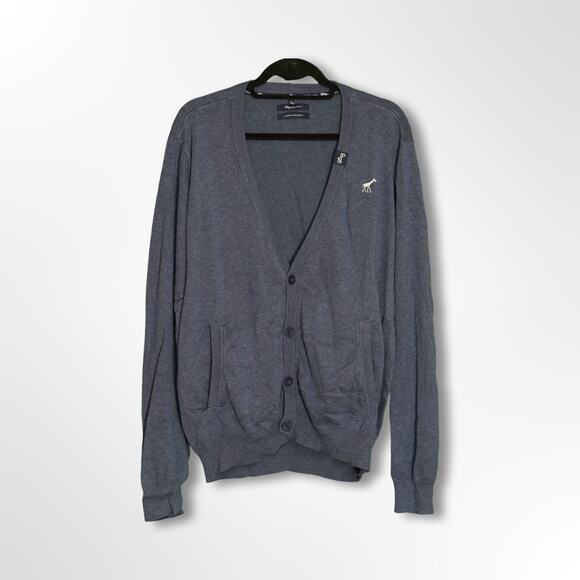 LRG Men's Four-Button Blue Cardigan - Size Large - Picture 1 of 6